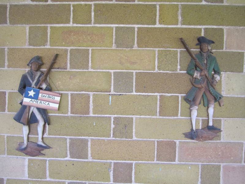 lot 157 image: Pair of patriotic wall hangings...
