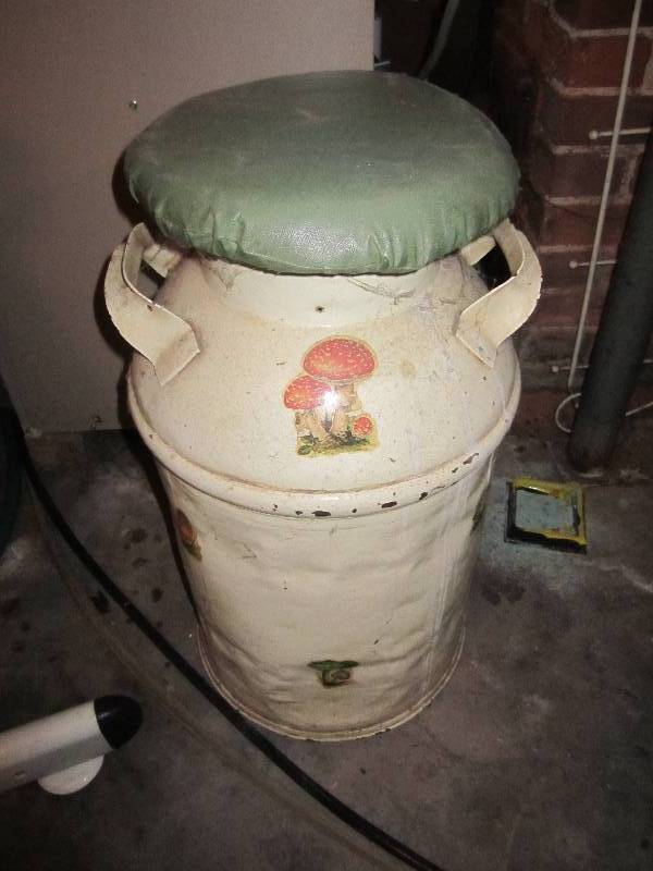lot 185 image: Milk can stool...