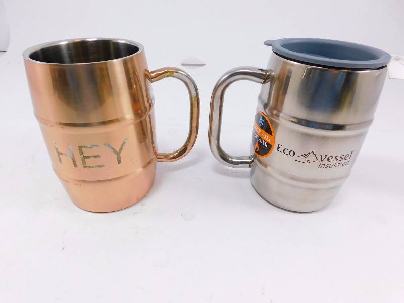 lot 24 image: EcoVessel Double Barrel Insulated BeerCoffee Mug, 16 oz.