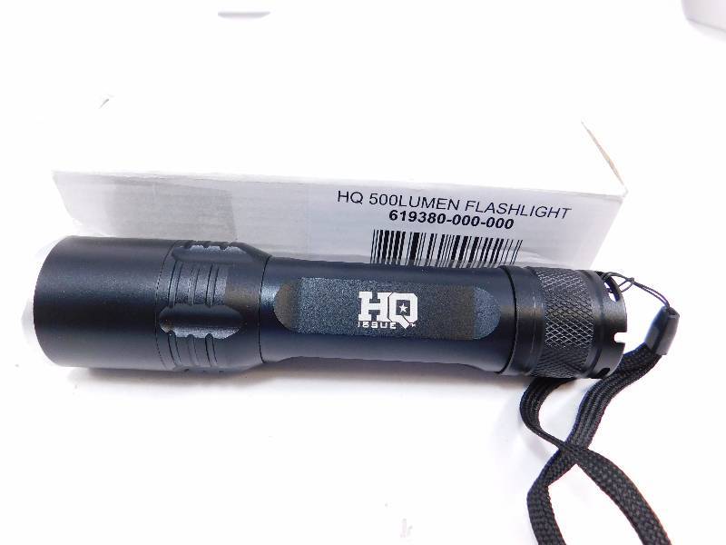 lot 27 image: HQ ISSUE Tactical LED Flashlight, 500 Lumen