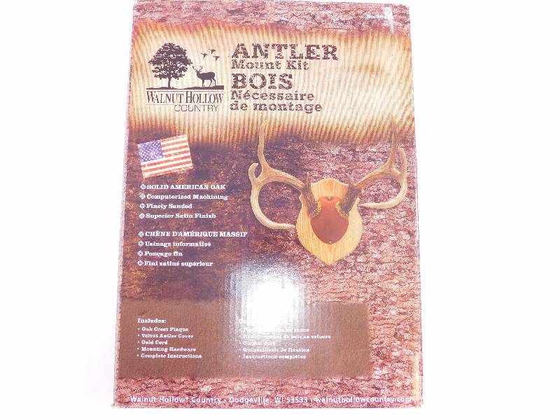 lot 29 image: Walnut Hollow Antler Mount
