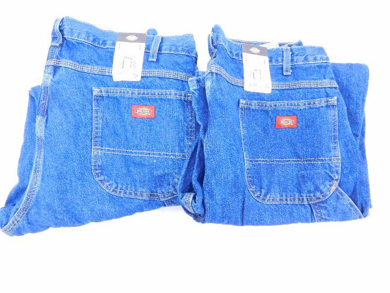 lot 47 image: Dickies Mens Stonewash Carpenter Jeans, Irregular, 2 Pack Size 38x32