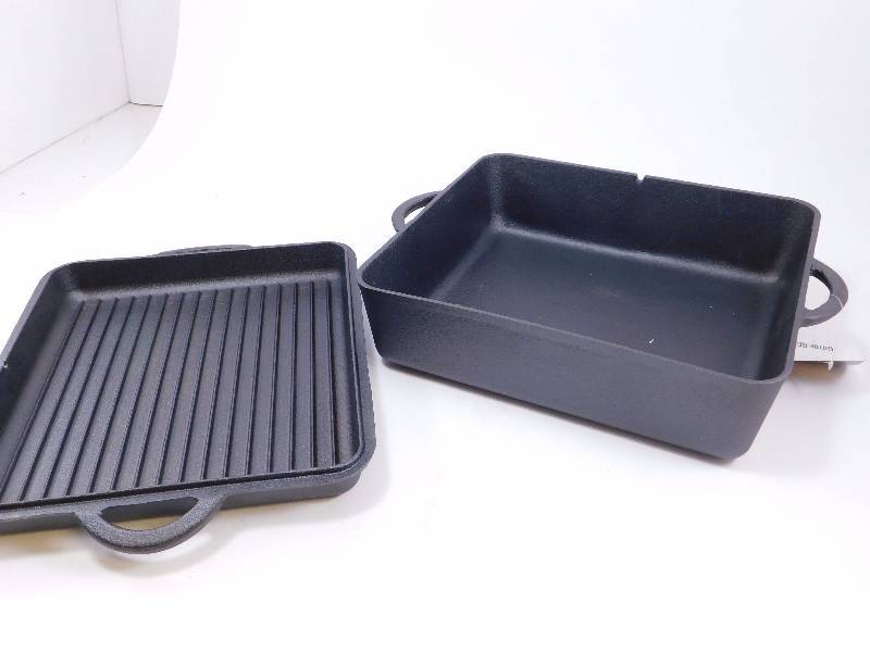 lot 103 image: Guide Gear Rectangular Cast Iron 8 Quart Dutch Oven