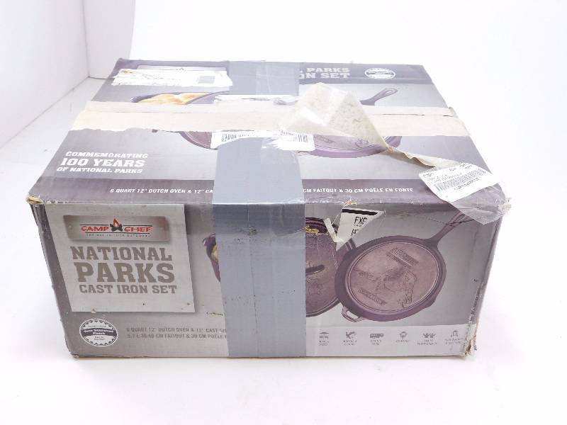 lot 104 image: Camp Chef National Parks Cast Iron Set, 3 Piece