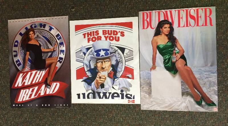 lot 28 image: Budweiser Posters
