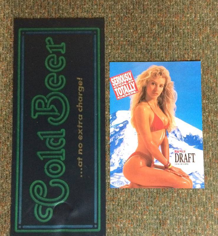 lot 61 image: Rainier Poster and Beer Skin
