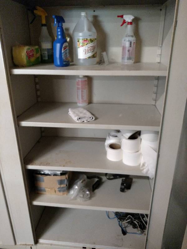 lot 165 image: 2 Door Cabinet with Contents, No Ke...