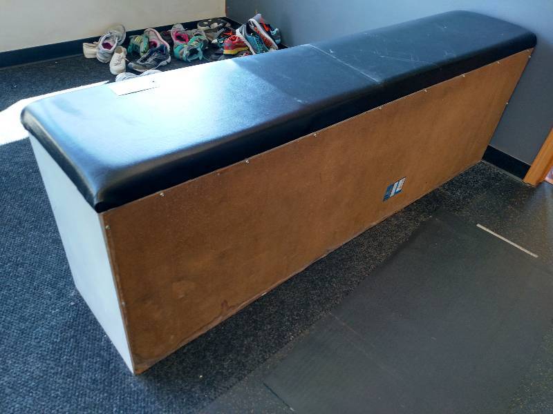 lot 169 image: Shoe Rack with Padded Top Seat...