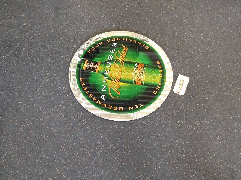 lot 225 image: Anheuser World Select Mirror, 23...