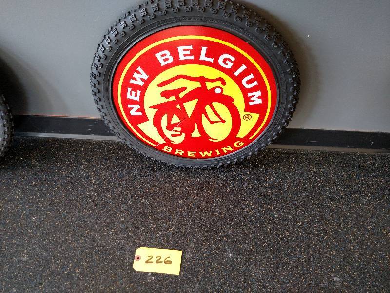 lot 226 image: Fat TireNew Belgium Tire Sign, New...