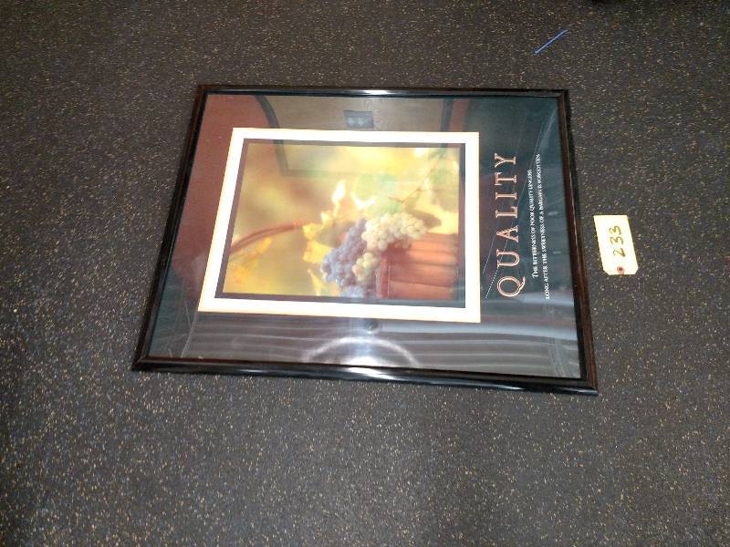 lot 233 image: Quality Sign, 25 x 31...