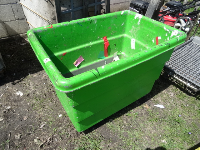 4 wheel poly tub cart. 24 x 36 x 27...