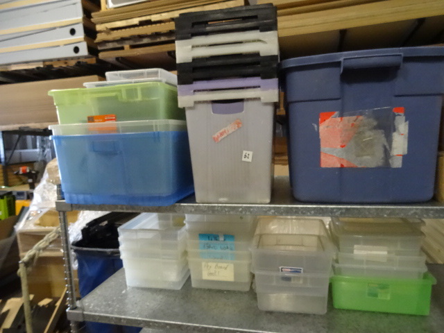 Variety of misc bins. ...