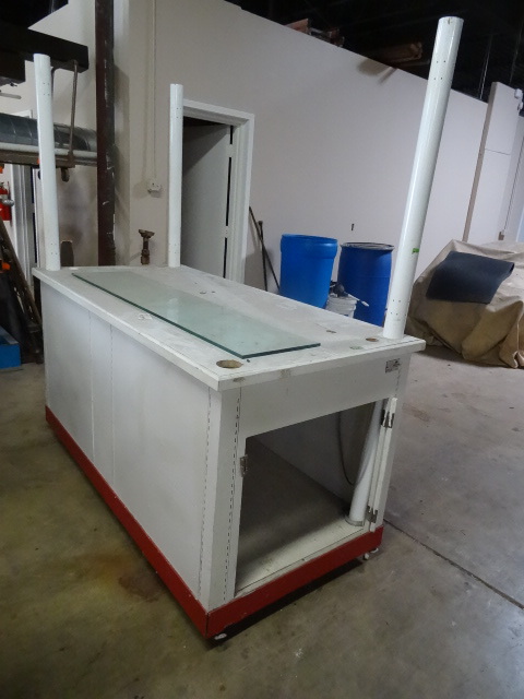 4 wheel mall kiosk. 37 x 76 x 81...
