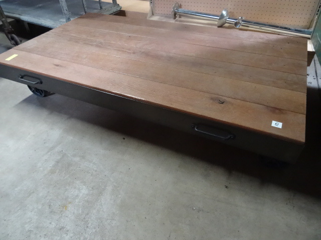 4 wheel shop cart. 33 x 60...