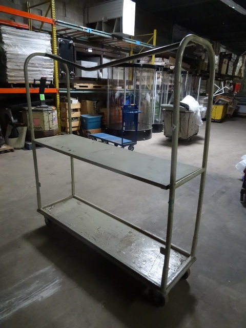 Metal 2 tier 4 wheel cart 65 x 20 x...