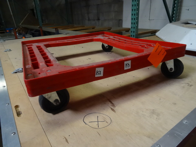 26 x 29 poly 4 wheel dolly. Qty 5...