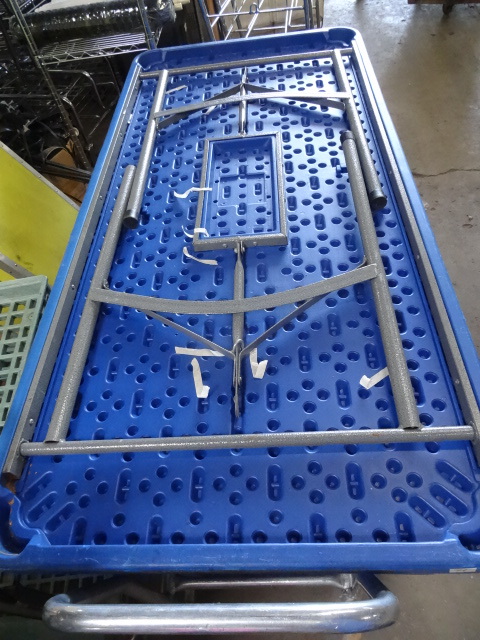 60 x 29 Blue poly folding table. ...