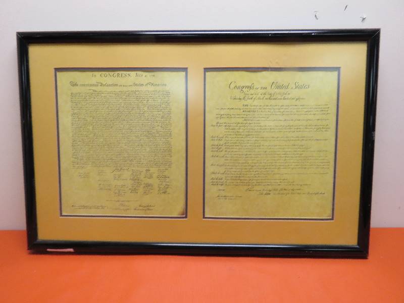 Framed Declaration of Independence