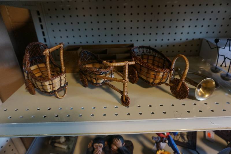 Large Lot of DeskShelving Decor In Assorted Styles and Sizes