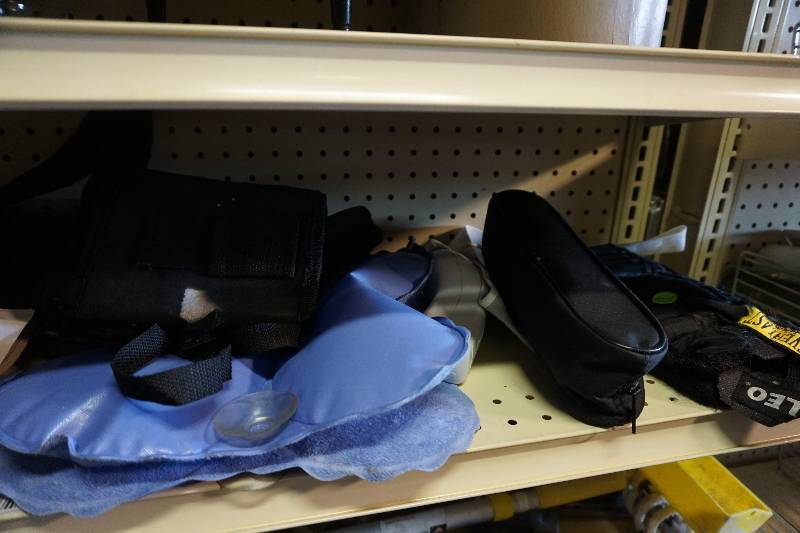 Lot of Assorted BracesSupports and Blood Pressure Cuff Monitor