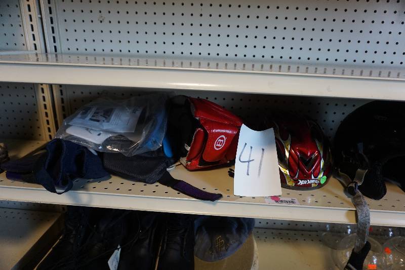 Lot of Youth Helmets and Pads