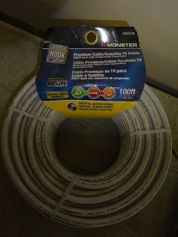 Cablesatellite TV cable 100 foot