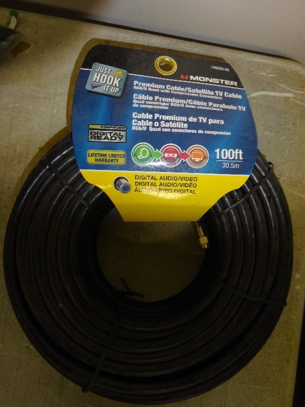 Cablesatellite TV cable100 foot