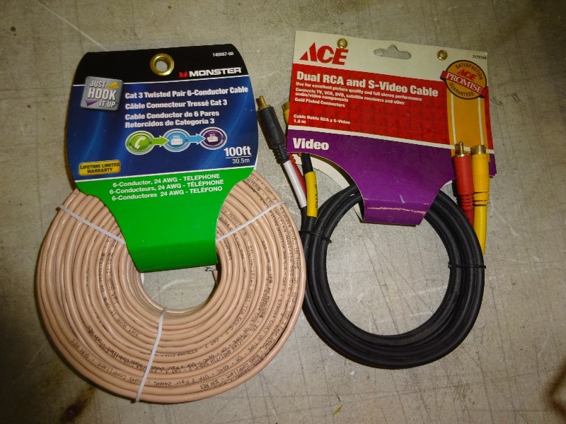 Coal RCA and 5 video cable and conductor cable