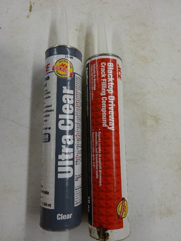 Black top driveway filler and ultra clear sealant