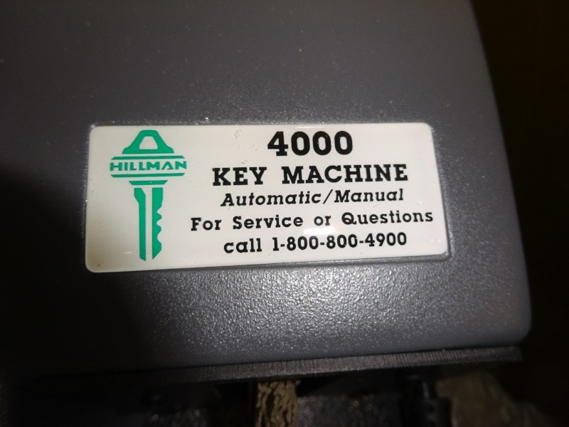 Hillman 4000 Key Machine Brand New in Box New Over Stock Tools NOT STORE RETURNS KBID