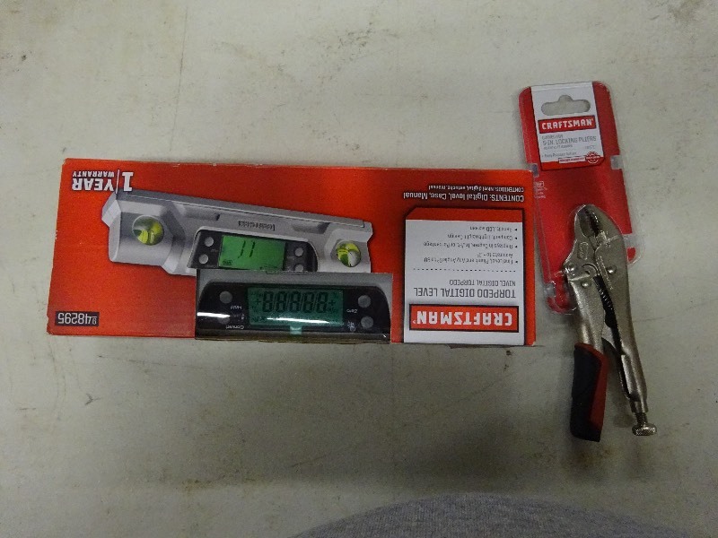lot 12 image: Safety glasses and Dewalt 5 in 1