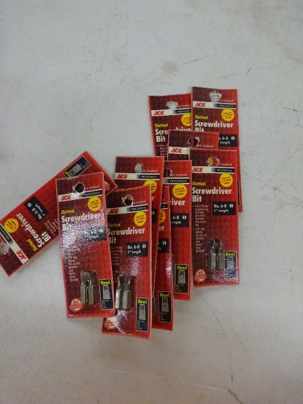 lot 62 image: lot of 10 slotted screwdriver bits