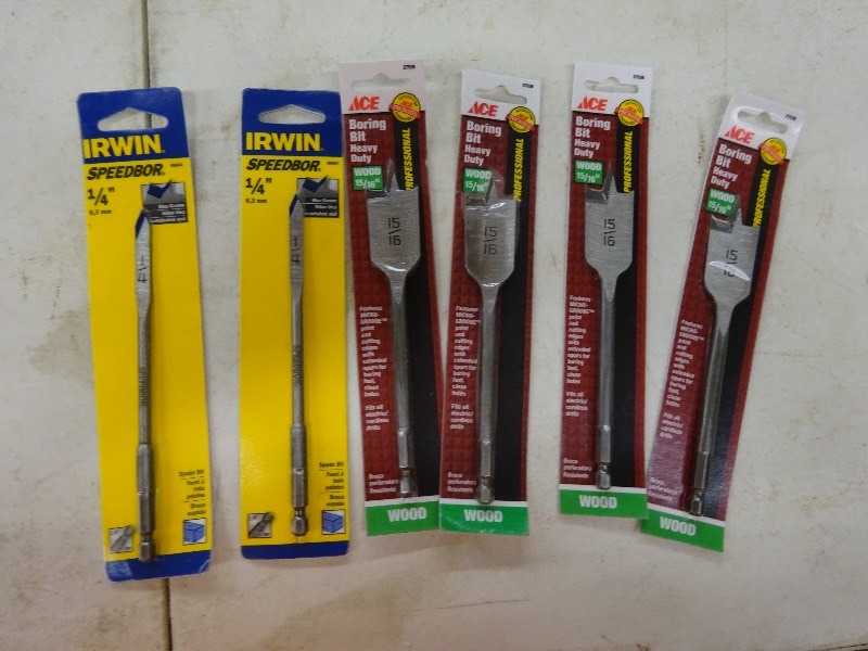 lot 88 image: Ace boring bits, Irwin speed bar 14 bit
