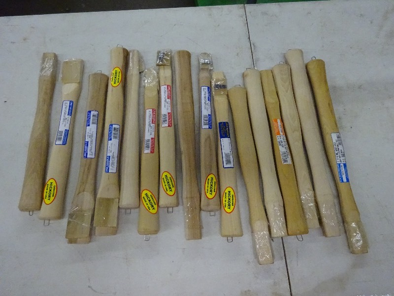 lot 95 image: 16 hammer handles