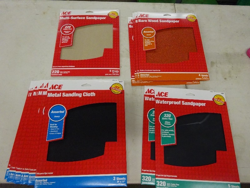 lot 102 image: Variety of sand paper sheets