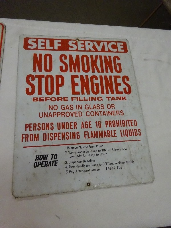 No Smoking Metal Sign