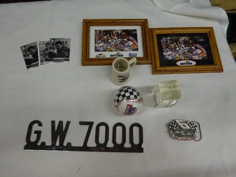 50th Anniversary Nascar Ball, Paper weight by Nascar, belt buckle #6