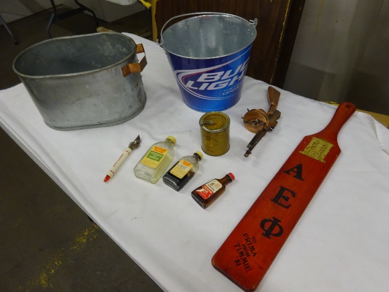AEO Paddle, gun lughter, 3 spic bottle, can opener