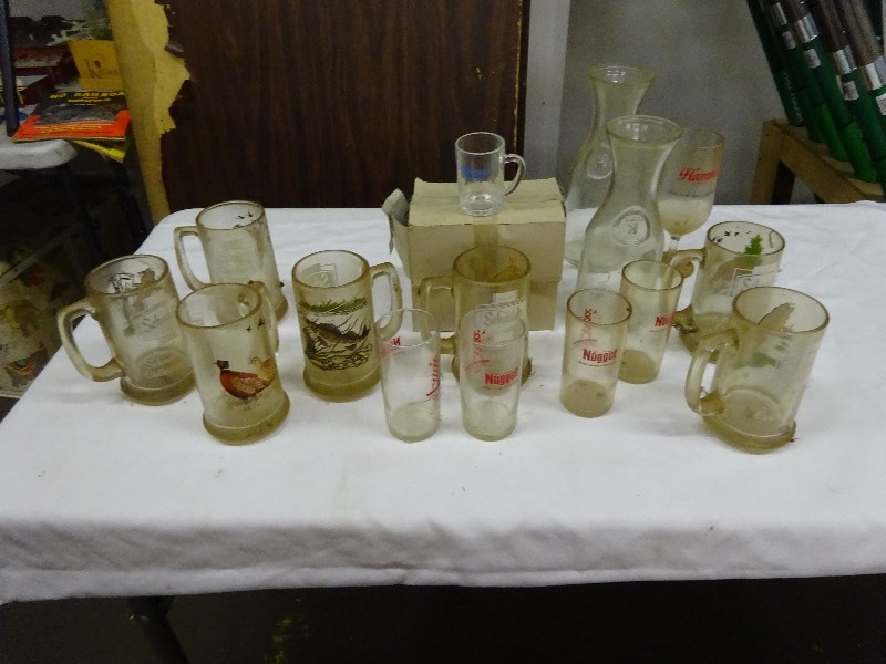 Schmidt mugs, John Ascuaga glasses,