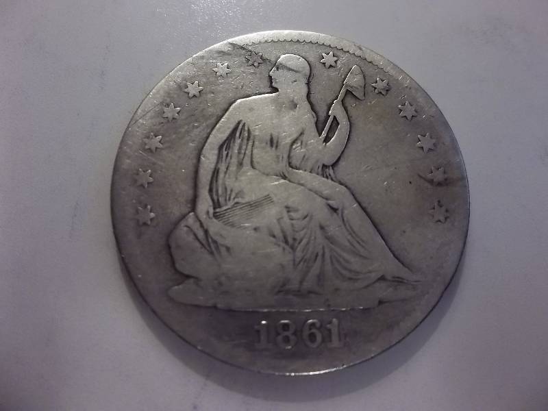 1861 Seated Liberty Half Dollar