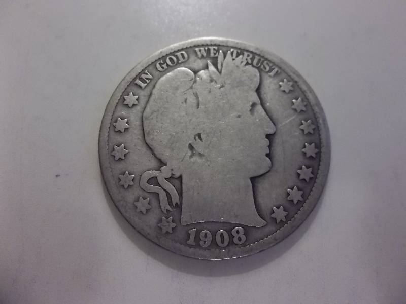1908  Barber Half Dollar