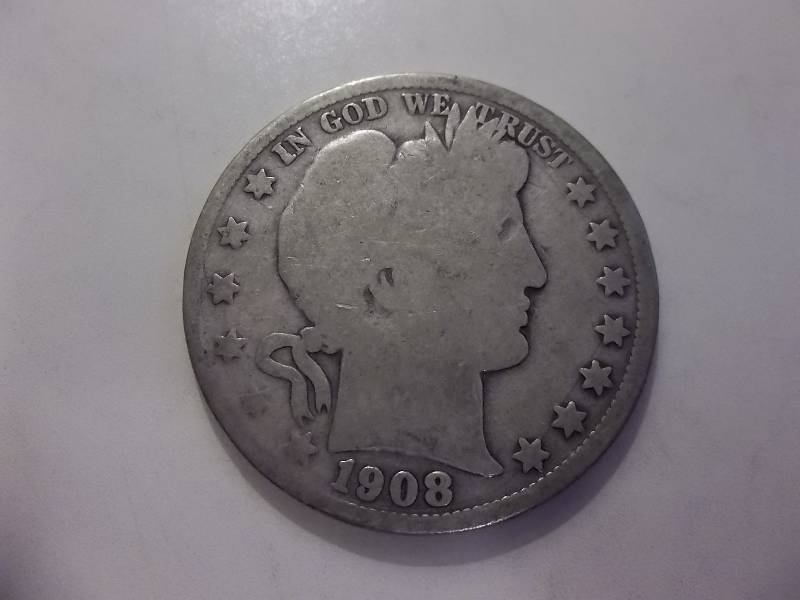 1908 O  Barber Half Dollar
