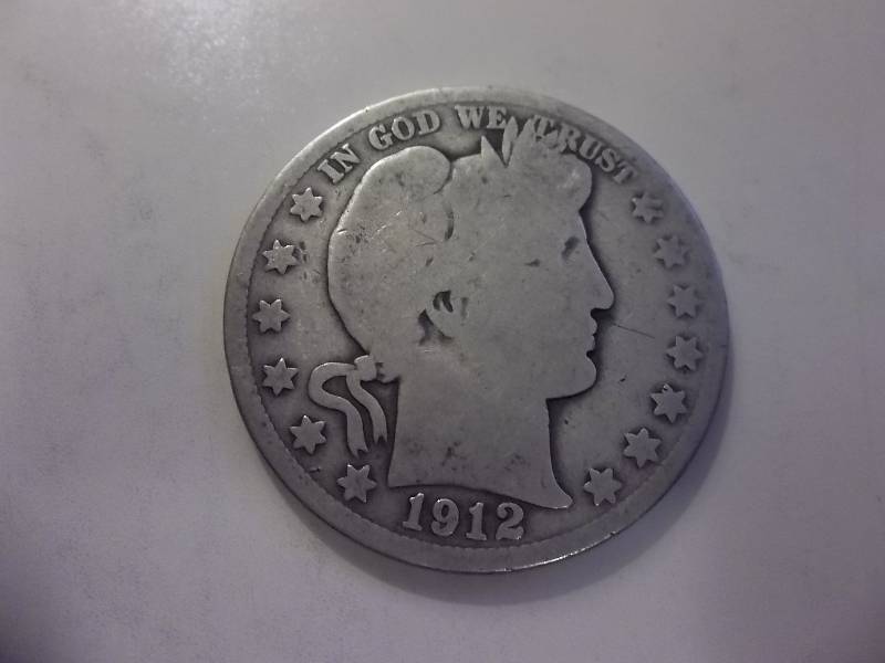 1912 S Barber Half Dollar