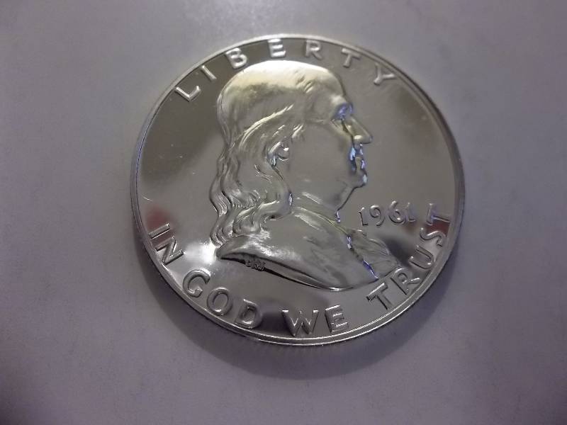 1961  Franklin Half Dollar  Proof With Full Bell