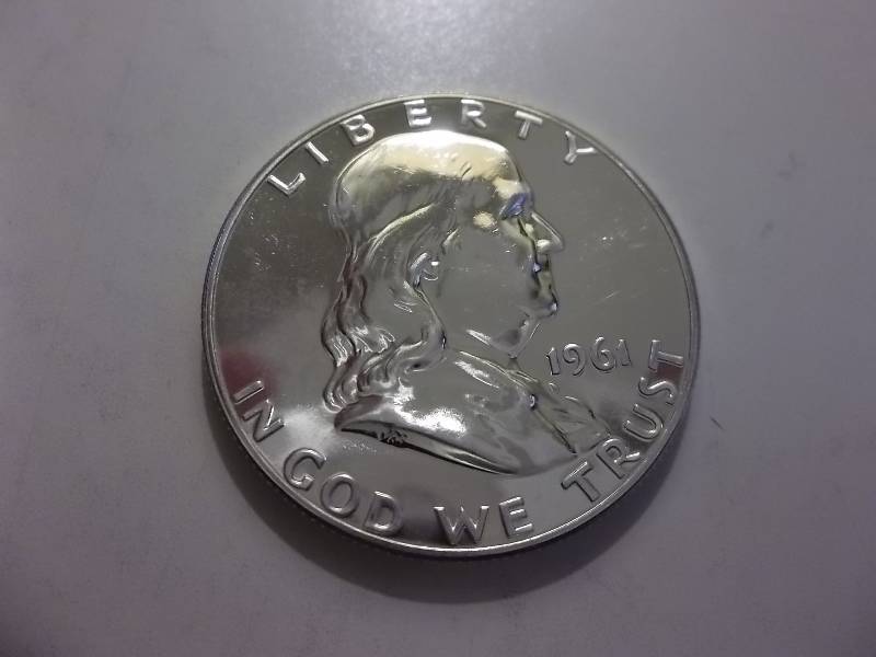 1961  Franklin Half Dollar  Proof With Full Bell