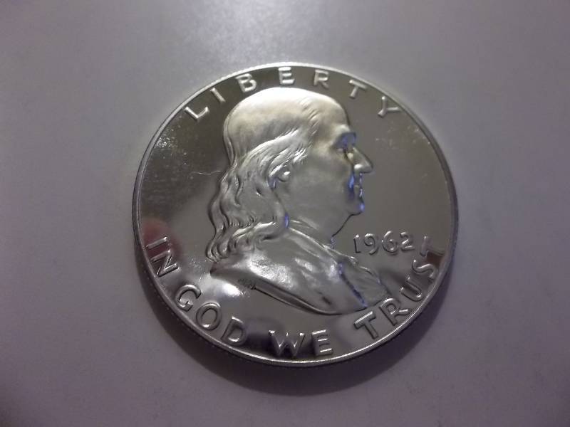 1962 Franklin Half Dollar  Proof  (Valued  $40.00) Full Bell