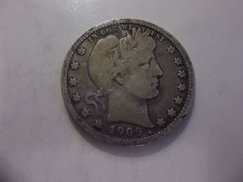 1909 D Barber Quarter Better Grade