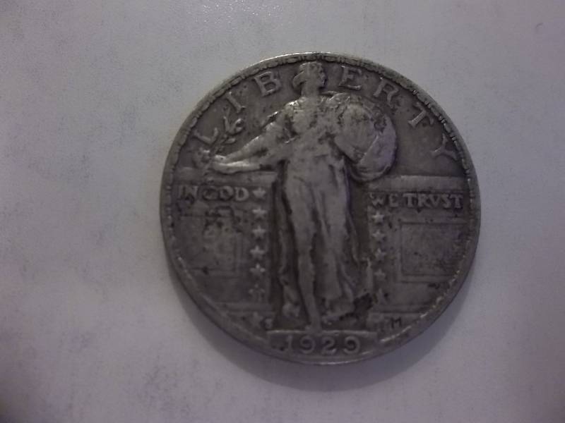 1929 S Standing Liberty Quarter Strong Date Very High Grade