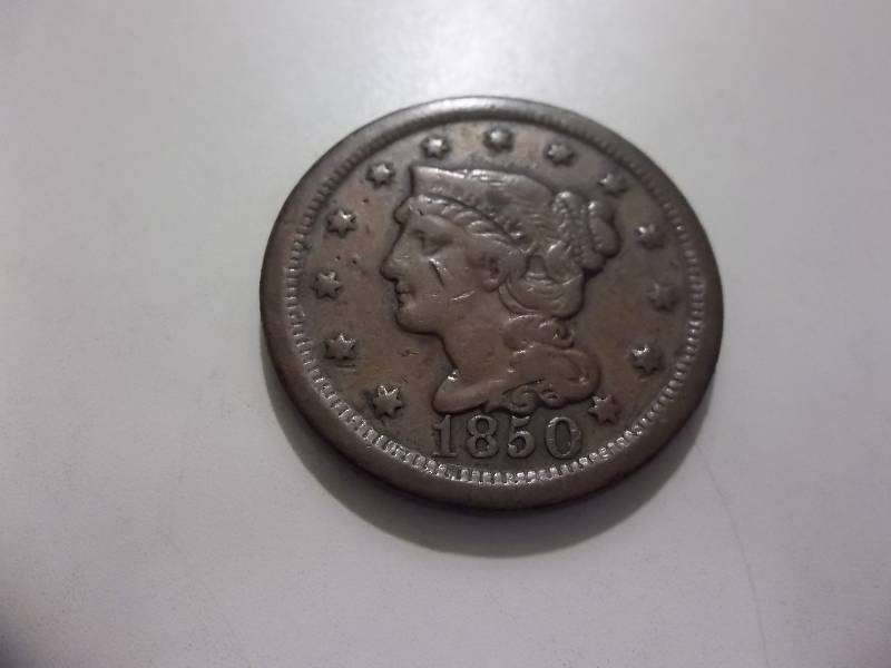1850 Large Cent In XF ($55.00)